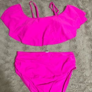 Hot pink swim suit